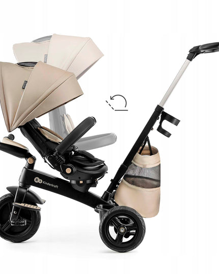 Kinderkraft Triratis dviratukas 5in1 Vežimėlis nuo 9 mėn. EASYTWIST "Beige"