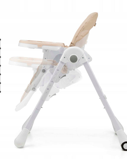 Kinderkraft Sulankstoma maitinimo kėdutė 2in1 gultukas TUMMIE Smėlio