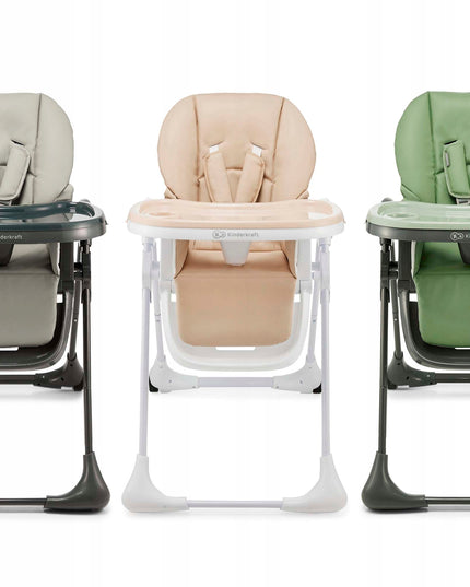 Kinderkraft Sulankstoma maitinimo kėdutė 2in1 gultukas TUMMIE Smėlio