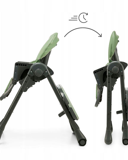 Kinderkraft Sulankstoma 2in1 maitinimo kėdutė ir gultukas TUMMIE Žalias