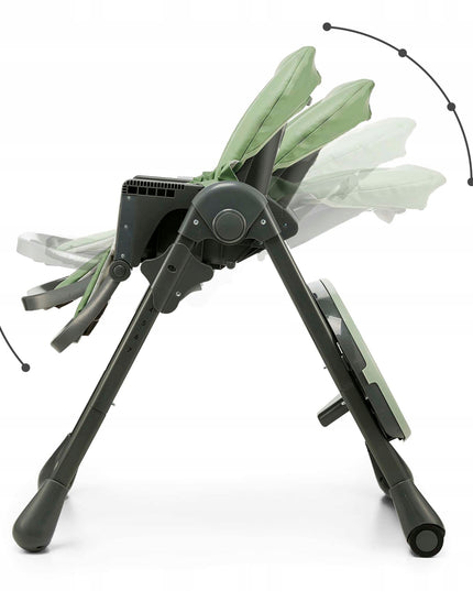 Kinderkraft Sulankstoma 2in1 maitinimo kėdutė ir gultukas TUMMIE Žalias