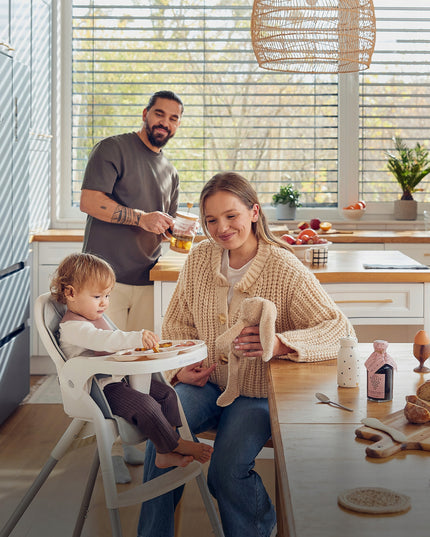 Kinderkraft Sulankstoma maitinimo kėdutė, vaikiška kėdutė 2in1 DINNLY