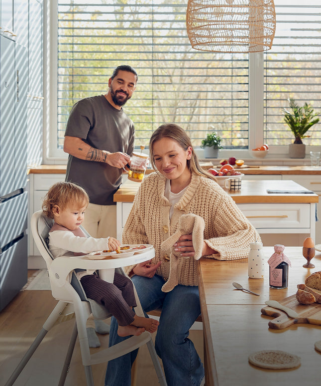 Kinderkraft Sulankstoma maitinimo kėdutė, vaikiška kėdutė 2in1 DINNLY