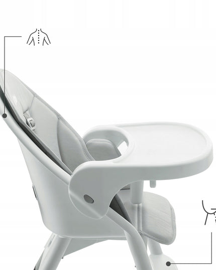 Kinderkraft Sulankstoma maitinimo kėdutė, vaikiška kėdutė 2in1 DINNLY