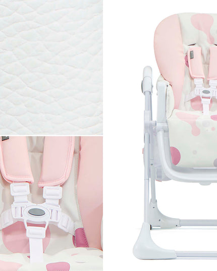 Kinderkraft Sulankstoma maitinimo kėdutė vaikams su ratukais YUMMY Rožinė