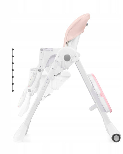 Kinderkraft Sulankstoma maitinimo kėdutė vaikams su ratukais YUMMY Rožinė