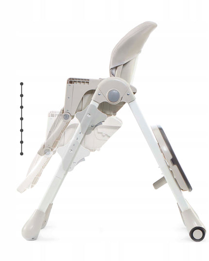 Kinderkraft Sulankstoma Vaikų Maitinimo Kėdutė su Ratukais YUMMY Pilka