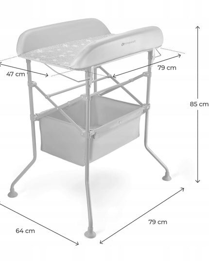Vonia su pervystymo lenta 5in1, sulenkiama ir kompaktiška BUBBLY, pilka KINDERKRAFT