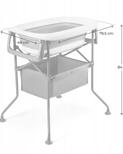 Vonia su pervystymo lenta 5in1, sulenkiama ir kompaktiška BUBBLY, pilka KINDERKRAFT