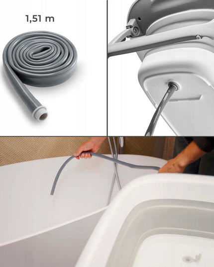 Vonia su pervystymo lenta 5in1, sulenkiama ir kompaktiška BUBBLY, pilka KINDERKRAFT