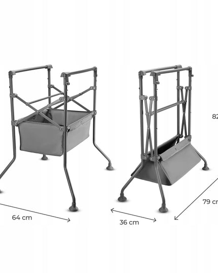 Vonia su pervystymo lenta 5in1, sulenkiama ir kompaktiška BUBBLY, pilka KINDERKRAFT
