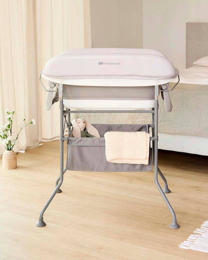 Vonia su pervystymo lenta 5in1, sulenkiama ir kompaktiška BUBBLY, pilka KINDERKRAFT