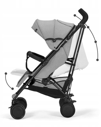 Kinderkraft Vežimėlis Sulankstomas Skėtukas 22kg SIESTA Pilkas