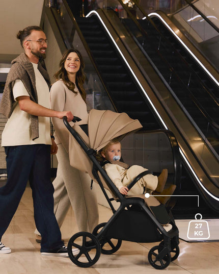 Kinderkraft Vežimėlis iki 22 kg Lengvas ir manevringas LOOM Juodas