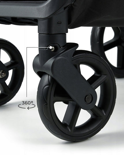 Kinderkraft Vežimėlis iki 22 kg Lengvas ir manevringas LOOM Juodas