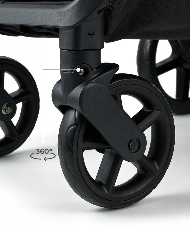 Kinderkraft Vežimėlis iki 22 kg Lengvas ir manevringas LOOM Juodas