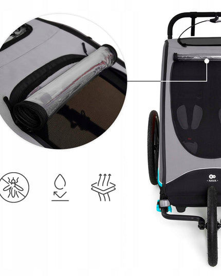 Kinderkraft Sportinis vežimėlis aktyviems / Dviratininko priekaba NAVA