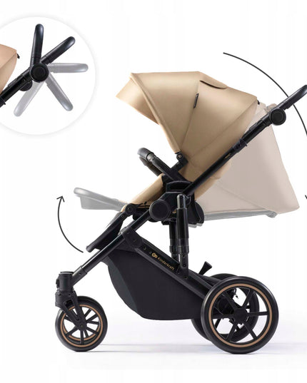 Kinderkraft Daugiafunkcis vežimėlis 2in1 Lopšys + Sportinė dalis PRIME 2 Bėžinis