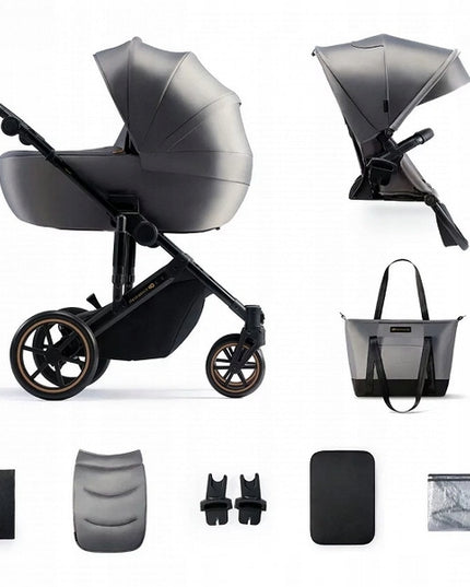 Kinderkraft Daugiafunkcis vežimėlis 2in1 Lopšys Sportinė dalis PRIME 2 Pilkas