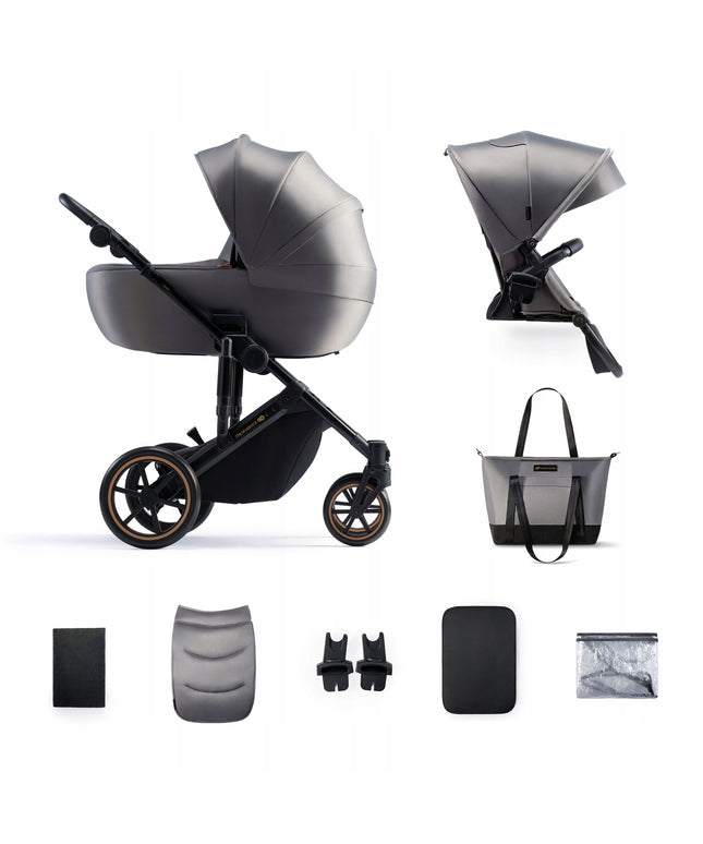 Kinderkraft Daugiafunkcis vežimėlis 2in1 Lopšys Sportinė dalis PRIME 2 Pilkas