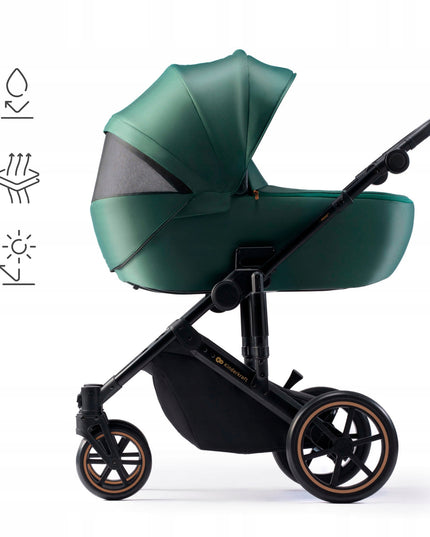 Kinderkraft Daugiafunkcis vežimėlis 2in1 lopšys ir sportinė dalis PRIME 2 žalias