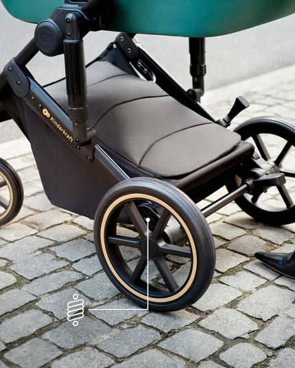 Kinderkraft Daugiafunkcis vežimėlis 2in1 lopšys ir sportinė dalis PRIME 2 žalias