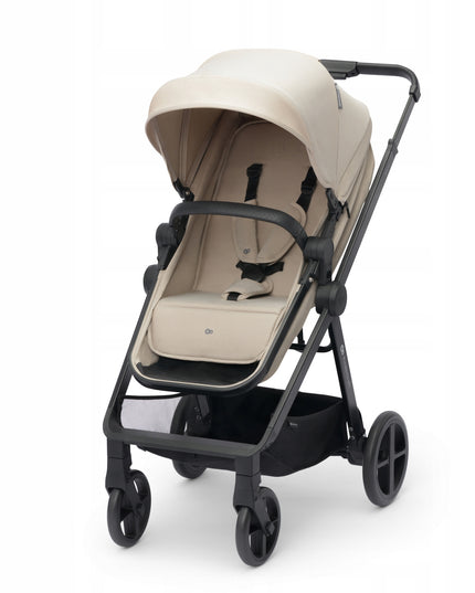 Kinderkraft Daugiafunkcis vežimėlis 3in1 su lopšiu NEWLY ir autokėdute MINK PRO, smėlio spalvos