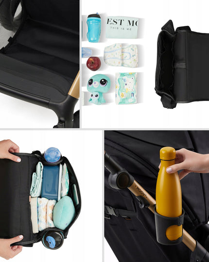 Kinderkraft Daugiafunkcinis vežimėlis 3in1 MOOV 2 su automobiline kėdute MINK PRO Juodas