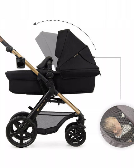 Kinderkraft Daugiafunkcinis vežimėlis 3in1 MOOV 2 su automobiline kėdute MINK PRO Juodas