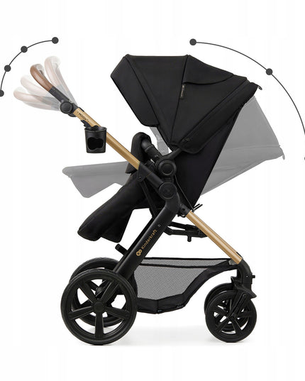 Kinderkraft Daugiafunkcinis vežimėlis 3in1 MOOV 2 su automobiline kėdute MINK PRO Juodas