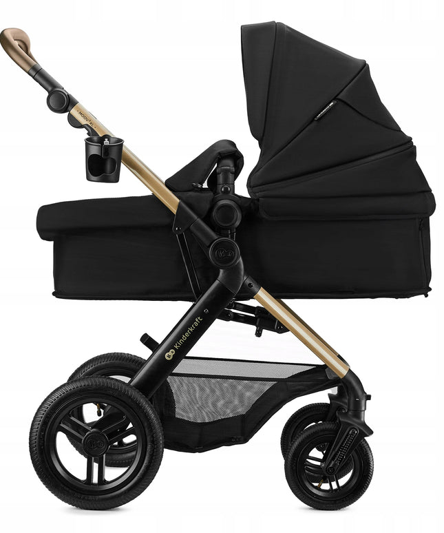 Kinderkraft Daugiafunkcis vežimėlis 3in1, sportinis vežimėlis, automobilinė kėdutė MOOV 2XL AIR Juodas