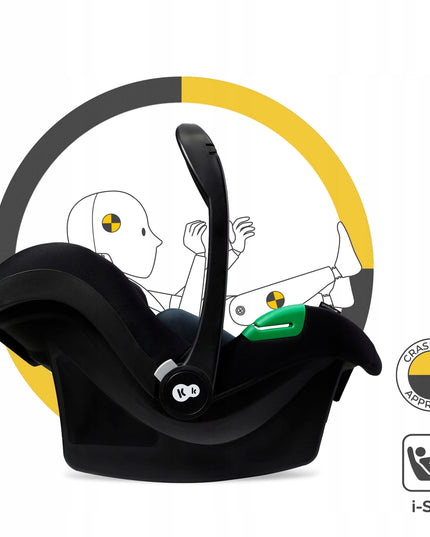 Kinderkraft Vežimėlis vaikams 4in1 MOOV 2 AIR Kėdutė MINK PRO Pagrindas Juodas