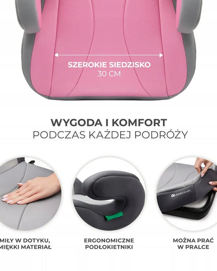 „Kinderkraft i-Boost“ automobilinis paaukštinimas su ISOFIX, nuo 135 cm, rožinis