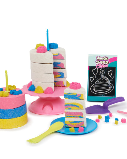 Kinetic Sand konditerijos parduotuvė „Rainbow Cake Shoppe“ – kinetinis smėlis su tortų formavimo priedais