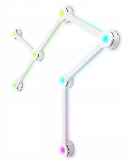 Modulinė LED sieninė lempa RGB su garso jutikliu ir nuotolinio valdymo pultu
