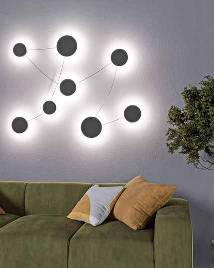 Sieninis LED šviestuvas Smartled juodas apskritimas 50W