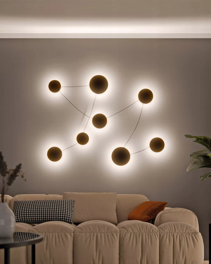 Sieninis LED šviestuvas Smartled juodas apskritimas 50W