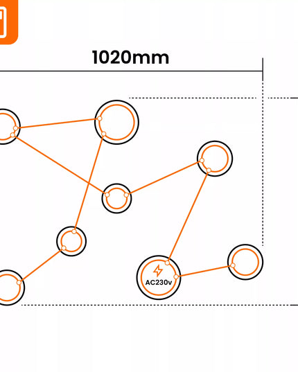 Sieninis LED šviestuvas Smartled juodas apskritimas 50W