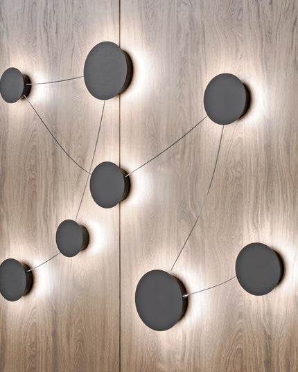 Sieninis LED šviestuvas Smartled juodas apskritimas 50W