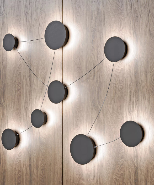 Sieninis LED šviestuvas Smartled juodas apskritimas 50W