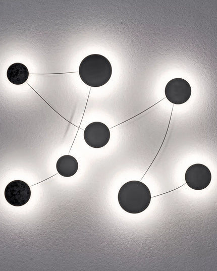 Sieninis LED šviestuvas Smartled juodas apskritimas 50W