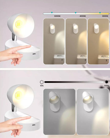 Belaidis LED sieninis šviestuvas Smartled, CCT reguliuojamas, magnetinis, nešiojamas