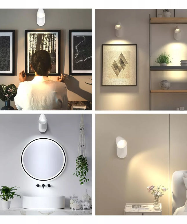 Belaidis LED sieninis šviestuvas Smartled, CCT reguliuojamas, magnetinis, nešiojamas