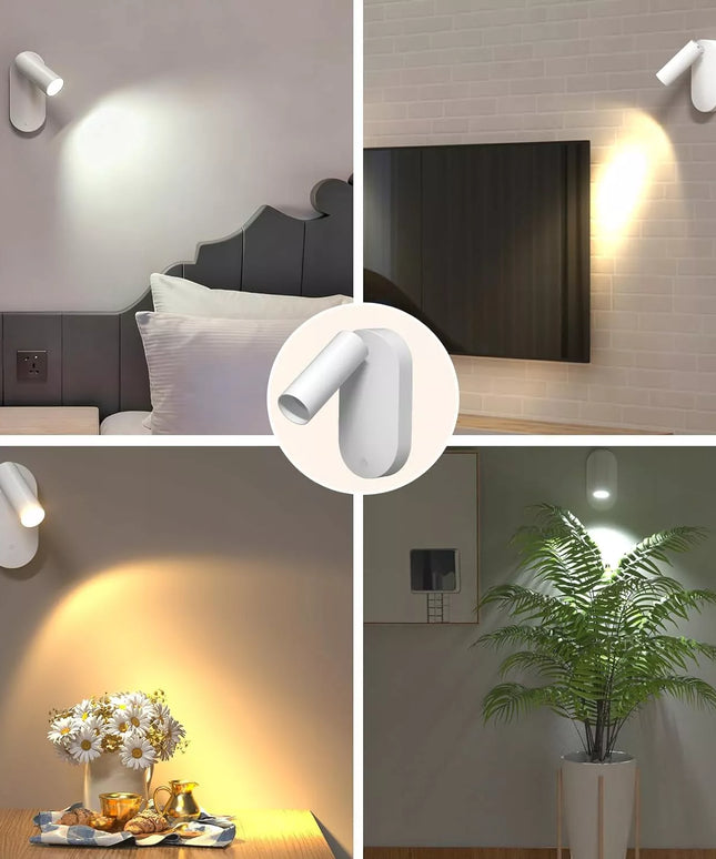 Išmanusis sieninis LED šviestuvas Smartled, įkraunamas, CCT reguliuojamas, belaidis su magnetiniu laikikliu