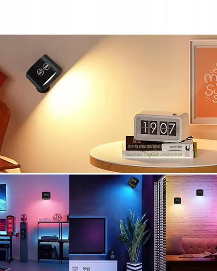 Išmanusis belaidis sieninis LED šviestuvas RGB CCT su magnetiniu laikikliu