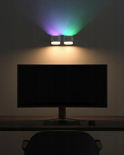 Smartled sieninis LED šviestuvas, akumuliatorinis, RGB CCT, reguliuojamas, magnetinis