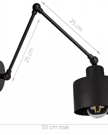 Sieninis šviestuvas LED Smartled Edison Loft E27 juodas