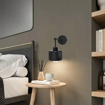 Sieninis LED šviestuvas E27 Loft stiliaus juodas