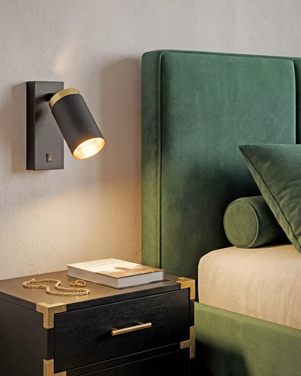 Sieninis LED šviestuvas Smartled GU10 su jungikliu, juodas/auksinis