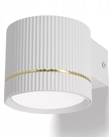 Sieninis LED šviestuvas rifliuotas GX53 korpusas baltas virštinkinis lempa TUBA